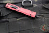 Microtech Dirac OTF Knife- Double Edge- Merlot Red Handle- Black Part Serrated Blade HW 225-2 MR