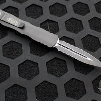 Microtech Dirac OTF Knife- Double Edge- Tactical- Black Part Serrated Blade 225-2 T