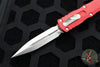 Microtech Dirac OTF Knife- Double Edge- Red Handle- Satin Blade 225-4 RD