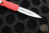 Microtech Dirac OTF Knife- Double Edge- Red Handle- Satin Blade 225-4 RD