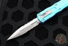 Microtech Dirac OTF Knife- Double Edge- Turquoise Handle- Satin Part Serrated Blade HW 225-5 TQ