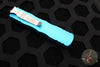 Microtech Dirac OTF Knife- Double Edge- Turquoise Handle- Satin Part Serrated Blade HW 225-5 TQ
