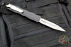 Microtech Dirac Delta OTF Knife- Double Edge- Black Handle- Apocalyptic Part Serrated Blade 227-11 AP