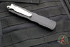 Microtech Dirac Delta OTF Knife- Double Edge- Black Handle- Apocalyptic Part Serrated Blade 227-11 AP