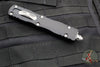 Microtech Dirac Delta OTF Knife- Double Edge- Black Handle- Apocalyptic Part Serrated Blade 227-11 AP