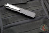 Microtech Dirac Delta OTF Knife- Black Handle- Stonewash Part Serrated Blade 227-11