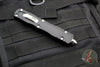 Microtech Dirac Delta OTF Knife- Black Handle- Stonewash Part Serrated Blade 227-11