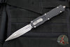 Microtech Dirac Delta OTF Knife- Double Edge- Black Handle- Apocalyptic Full Serrated Blade 227-12 AP