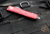 Microtech UTX-85 OTF Auto Knife- Single Edge- Merlot Red Handle- Stonewash Blade 231-10 MR