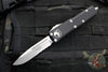 Microtech UTX-85 OTFKnife- Single Edge- Black Handle- Stonewash Part Serrated Blade 231-11