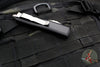 Microtech UTX-85 OTFKnife- Single Edge- Black Handle- Stonewash Part Serrated Blade 231-11