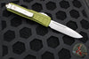 Microtech UTX-85 II OTF Knife- Single Edge- OD Green Handle- Stonewash Blade 231II-10 ODS