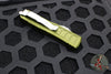 Microtech UTX-85 II OTF Knife- Single Edge- OD Green Handle- Stonewash Blade 231II-10 ODS