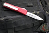 Microtech UTX-85 OTF Knife- Double Edge- Merlot Red With Stonewash Blade 232-10 MR