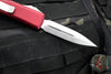 Microtech UTX-85 OTF Knife- Double Edge- Merlot Red With Stonewash Blade 232-10 MR