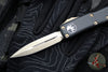 Microtech UTX-85 OTF Knife- Double Edge- Black Handle- Bronzed Blade 232-13