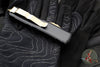 Microtech UTX-85 OTF Knife- Double Edge- Black Handle- Bronzed Blade 232-13