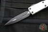 Microtech UTX-85 OTF Knife- Double Edge- Clear Finished Handle- Black Blade 232-1 CR