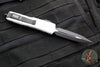 Microtech UTX-85 OTF Knife- Double Edge- Clear Finished Handle- Black Blade 232-1 CR