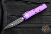 Microtech UTX-85 OTF Knife- Double Edge- Purple Handle- Black Blade 232-1 PU