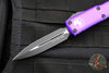 Microtech UTX-85 OTF Knife- Double Edge- Purple Handle- Black Blade 232-1 PU