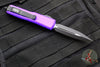 Microtech UTX-85 OTF Knife- Double Edge- Purple Handle- Black Blade 232-1 PU
