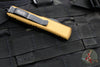 Microtech UTX-85 OTF Knife-Double Edge- Tan Handle- Black Blade 232-1 TA