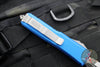 Microtech UTX-85 OTF Knife- Double Edge- Blue Handle- Satin Blade 232-4 BL