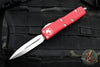 Microtech UTX-85 OTF Knife- Double Edge- Red Handle- Satin Blade 232-4 RD