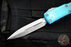 Microtech UTX-85 OTF Knife- Double Edge- Turquoise Handle- Satin Blade 232-4 TQ