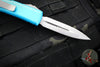 Microtech UTX-85 OTF Knife- Double Edge- Turquoise Handle- Satin Blade 232-4 TQ