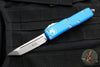 Microtech UTX-85 OTF Knife- Tanto Edge- Blue Handle- Stonewash Blade 233-10 BL