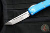 Microtech UTX-85 OTF Knife- Tanto Edge- Blue Handle- Stonewash Blade 233-10 BL