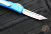 Microtech UTX-85 OTF Knife- Tanto Edge- Blue Handle- Stonewash Blade 233-10 BL