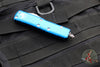 Microtech UTX-85 OTF Knife- Tanto Edge- Blue Handle- Stonewash Blade 233-10 BL