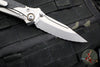 Microtech Socom Bravo- MINI- Single Edge- Bead Blast Finish Titanium Handle with Carbon Fiber Scales- Bead Blast Full Serrated Blade- Bronze Pivot Collar 260M-9 CFTI