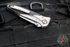 Microtech Socom Bravo- MINI- Single Edge- Bead Blast Finish Titanium Handle with Carbon Fiber Scales- Bead Blast Full Serrated Blade- Bronze Pivot Collar 260M-9 CFTI