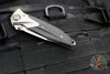 Microtech Socom Bravo- MINI- Single Edge- Bead Blast Finish Titanium Handle with Carbon Fiber Scales- Bead Blast Full Serrated Blade- Bronze Pivot Collar 260M-9 CFTI
