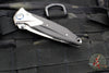 Microtech Socom Bravo- MINI- Tanto Edge-  Titanium Handle with Carbon Fiber Scales- Bead Blast Finished Plain Edge- Blue Pivot Collar 261M-7 CTFI