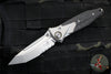 Microtech Socom Bravo- MINI- Tanto Edge-  Titanium Handle with Carbon Fiber Scales- Bead Blast Finished Part Serrated Edge- Bronze Pivot Collar 261M-8 CFTI
