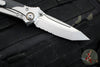 Microtech Socom Bravo- MINI- Tanto Edge-  Titanium Handle with Carbon Fiber Scales- Bead Blast Finished Part Serrated Edge- Bronze Pivot Collar 261M-8 CFTI