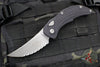 Microtech Brachial Auto OTS - Single Edge- Black Handle- Apocalyptic Full Serrated Blade 268A-12 AP