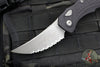 Microtech Brachial Auto OTS - Single Edge- Black Handle- Apocalyptic Full Serrated Blade 268A-12 AP