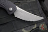 Microtech Brachial Auto OTS - Single Edge- Black Handle- Apocalyptic Full Serrated Blade 268A-12 AP