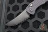 Microtech Brachial Auto OTS - Single Edge-Shadow- Black with DLC Black Full Serrated Blade and HW 268A-3 DLCTSH