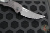 Microtech Brachial Auto OTS - Single Edge- Tactical- Black Handle-Black Full Serrated Blade 268A-3 T