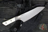 Microtech Cutlery- Chef 8"- Bead Blast Titanium Bolster- Various G-10 Handles- Stonewash Blade 3000B-10