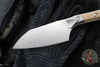 Microtech Cutlery- Santoku 4.2"- Bead Blast Titanium Bolster- Various G-10 Handle- Stonewash Blade 3300B-10