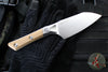 Microtech Cutlery- Santoku 4.2"- Bead Blast Titanium Bolster- Various G-10 Handle- Stonewash Blade 3300B-10