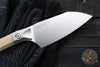 Microtech Cutlery- Santoku 4.2"- Bead Blast Titanium Bolster- Various G-10 Handle- Stonewash Blade 3300B-10